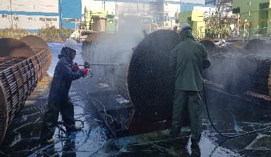 열교환기 Bundle 세정 작업 현장