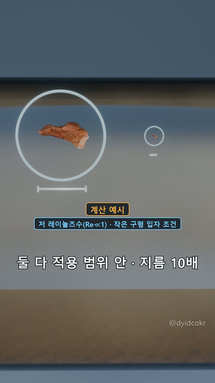 지름 10배 → 속도 100배
