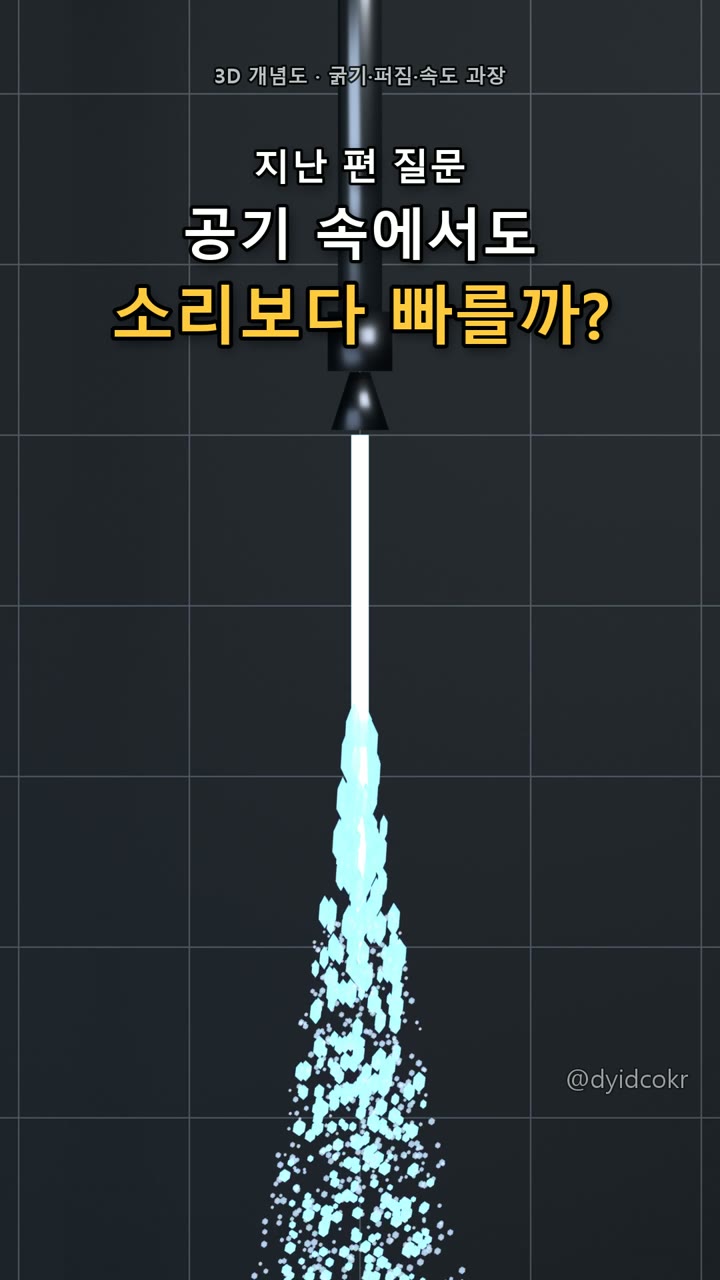 고압 물줄기 공기 저항 실측 비교